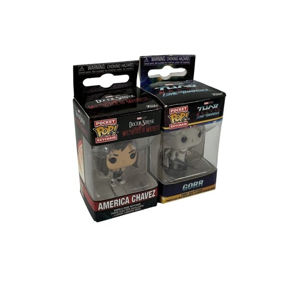 Funko Pop! Keychain Lot: America Chavez, Gorr, & Kingo - Marvel Multiverse Madne - Picture 9 of 14